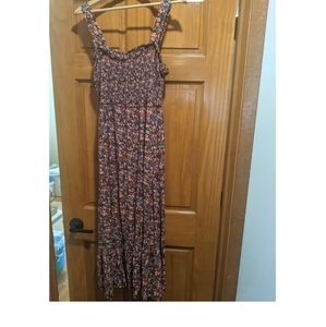 Tiered floral maxi dress